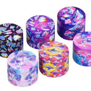 2.5" 4 layer metal grinder full printing Mushroom