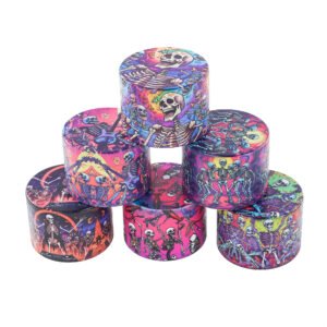 2.5" 4 layer metal grinder full printing skull